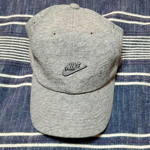 Nike gray sweater material baseball hat